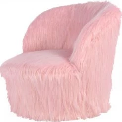 ReCollection Tables Et Chaises Enfant Fauteuil Enfant Fourrure Rose 47x47x45cm