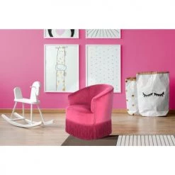 ReCollection Tables Et Chaises Enfant Fauteuil Enfant Velours Rouge 42x48x50cm -Commodes enfant Soldes fauteuil enfant velours rouge 42x48x50cm 1