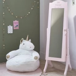 Maisons Du Monde Fauteuils Et Poufs Enfant Fauteuil Licorne Blanc Rose Et Doré -Commodes enfant Soldes fauteuil licorne blanc rose et dore 1000 14 24 194528 8