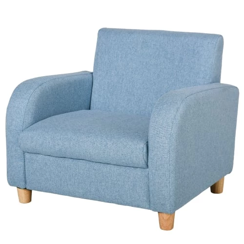 Homcom Fauteuils Et Poufs Enfant Fauteuil Scandinave Enfant Grand Confort Accoudoirs Assise Lin Bleu 1 Homcom Fauteuils Et Poufs Enfant Fauteuil Scandinave Enfant Grand Confort Accoudoirs Assise Lin Bleu