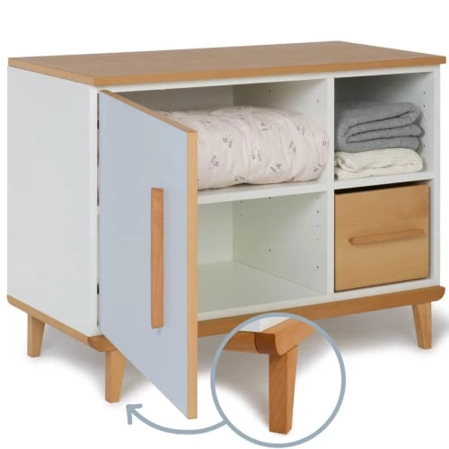 Wookids Commodes Enfant Petit Meuble 1 Porte Bleu Ciel 3 Wookids Commodes Enfant Petit Meuble 1 Porte Bleu Ciel – Image 3