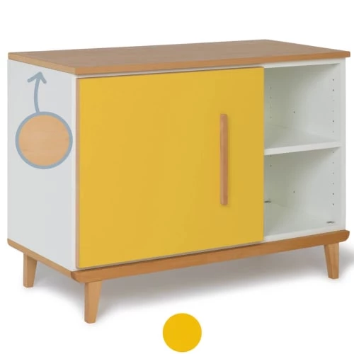 Wookids Commodes Enfant Petit Meuble 1 Porte Jaune Soleil 2 Wookids Commodes Enfant Petit Meuble 1 Porte Jaune Soleil – Image 2