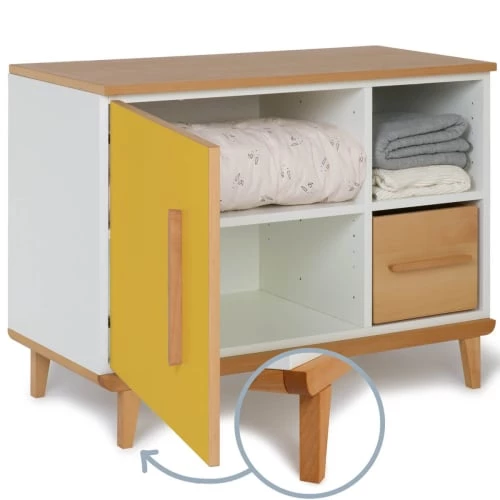 Wookids Commodes Enfant Petit Meuble 1 Porte Jaune Soleil 3 Wookids Commodes Enfant Petit Meuble 1 Porte Jaune Soleil – Image 3