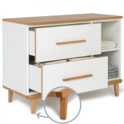 Wookids Commodes Enfant Petit Meuble 2 Tiroirs Blanc -Commodes enfant Soldes petit meuble 2 tiroirs blanc 2