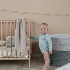 Lorena Canals Fauteuils Et Poufs Enfant Pouf Coton Bleu 20xØ50 -Commodes enfant Soldes pouf coton bleu 20xoe50 5