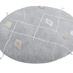 Lorena Canals Fauteuils Et Poufs Enfant Pouf De Couchage En Coton Gris Ø120 -Commodes enfant Soldes pouf de couchage en coton gris oe120 2