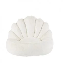 Maisons Du Monde Fauteuils Et Poufs Enfant Pouf Enfant Coquille Imitation Fourrure écrue