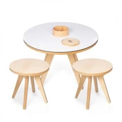 Drawin’table Tables Et Chaises Enfant Table à Dessiner Multifonction 70x70x48 Cm Avec 2 Tabourets