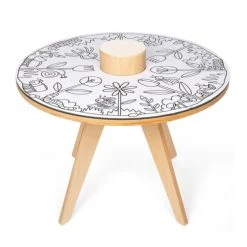 Drawin’table Tables Et Chaises Enfant Table à Dessiner Multifonction En Bois D70 Cm