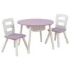 KidKraft Tables Et Chaises Enfant Table Enfant Ronde Et 2 Chaises En Bois Coloris Violet