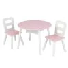 KidKraft Tables Et Chaises Enfant Table Enfant Ronde Rose + 2 Chaises