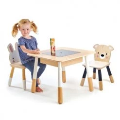 Tender Leaf Toys Tables Et Chaises Enfant Table Et Chaises Enfant En Bois Forêt -Commodes enfant Soldes table et chaises enfant en bois foret 2