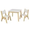 KidKraft Tables Et Chaises Enfant Table Et Chaises Modernes Blanches Et Bois Naturel Pour Enfant