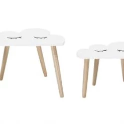 Bloomingville Tables Et Chaises Enfant Tables Nuages En Bois L45/55cm - Lot De 2