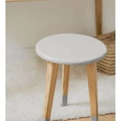 Saudara Collections Tables Et Chaises Enfant Tabouret Enfant Bois Massif Mindy Naturel Et Gris -Commodes enfant Soldes tabouret enfant bois massif mindy naturel et gris 5